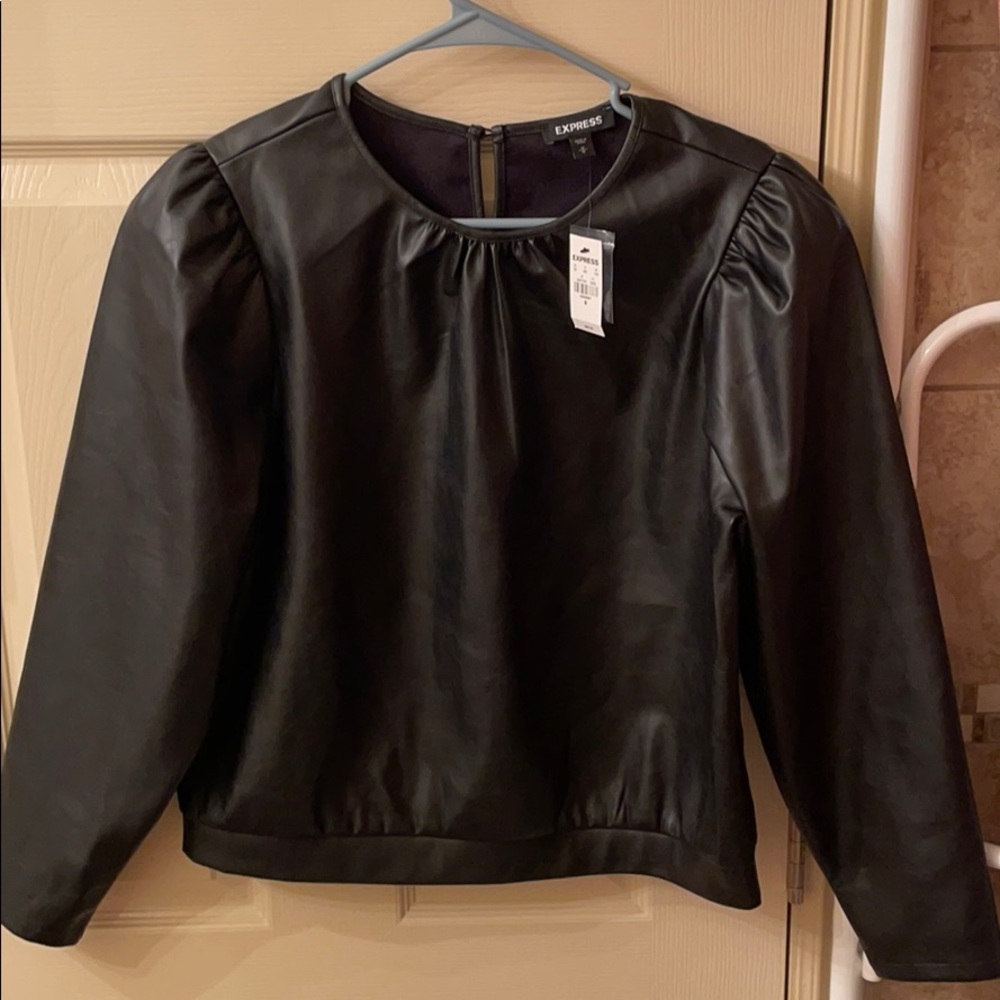 Leather black express shirt!